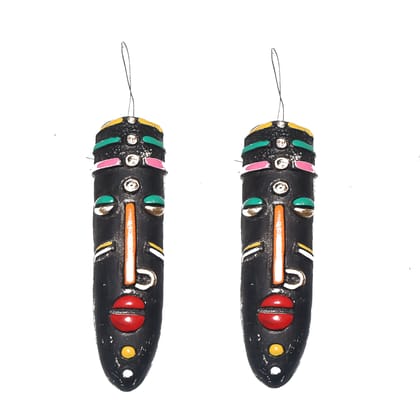 Handcrafted African  Mask Pair - Decorative Art