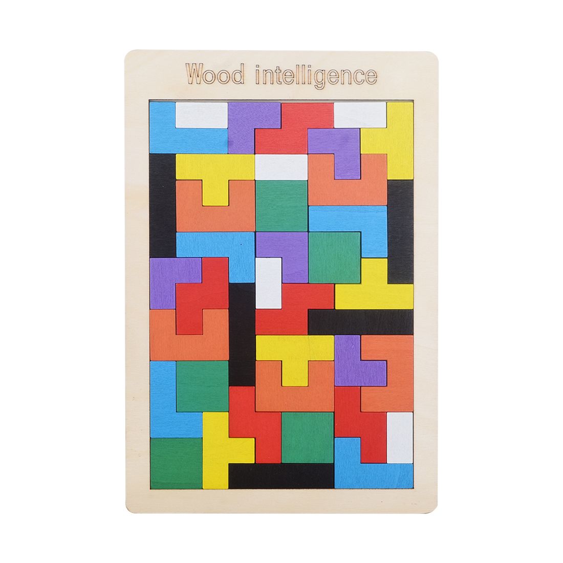 Multi Color Wooden Puzzle Board | Tetris Building Blocks Puzzle | Wooden Games | Children Toys