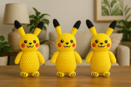 Handmade Crochet Pikachu Plushies - Adorable Pokémon Collectible