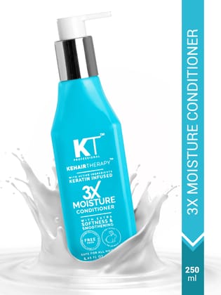 3X Moisture Conditioner | Keratin-Infused with Active Ingredients for Extra Softness & Smoothness | Sulfate-Free, Paraben-Free | 250ml