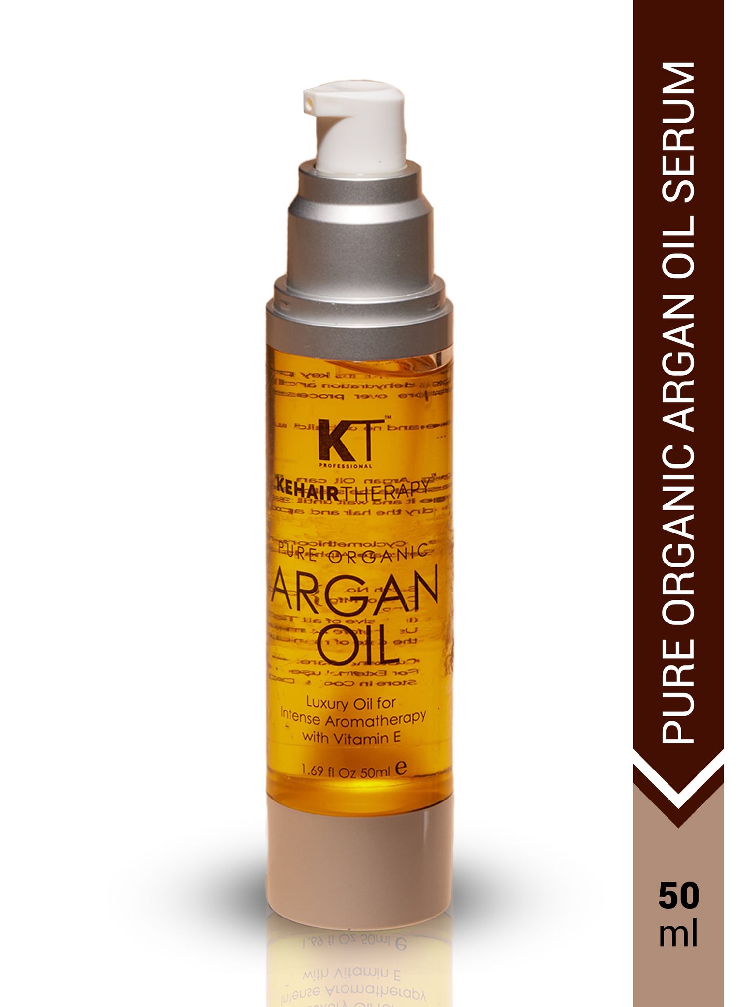 Pure Organic Argan Oil Hair Serum | With Vitamin E for Frizz Control & Natural Shine | Aromatherapy Treatment | Sulfate-Free, Paraben-Free | 50ml