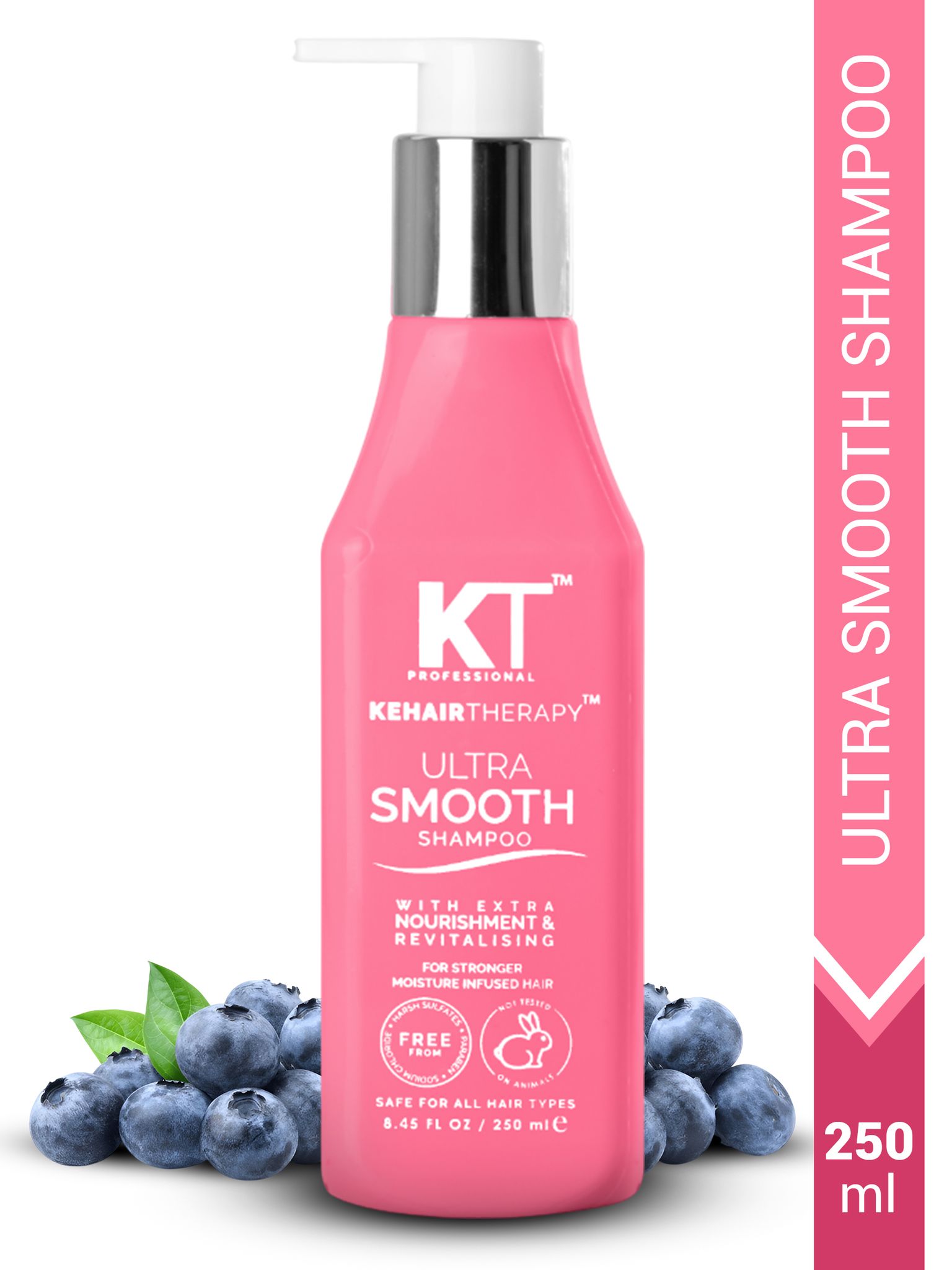 Ultra Smooth Shampoo | With Acai Oil & Cupuacu Oil | Extra Nourishment & Revitalizing for Soft, Shiny Hair | Sulfate-Free, Paraben-Free | 250ml