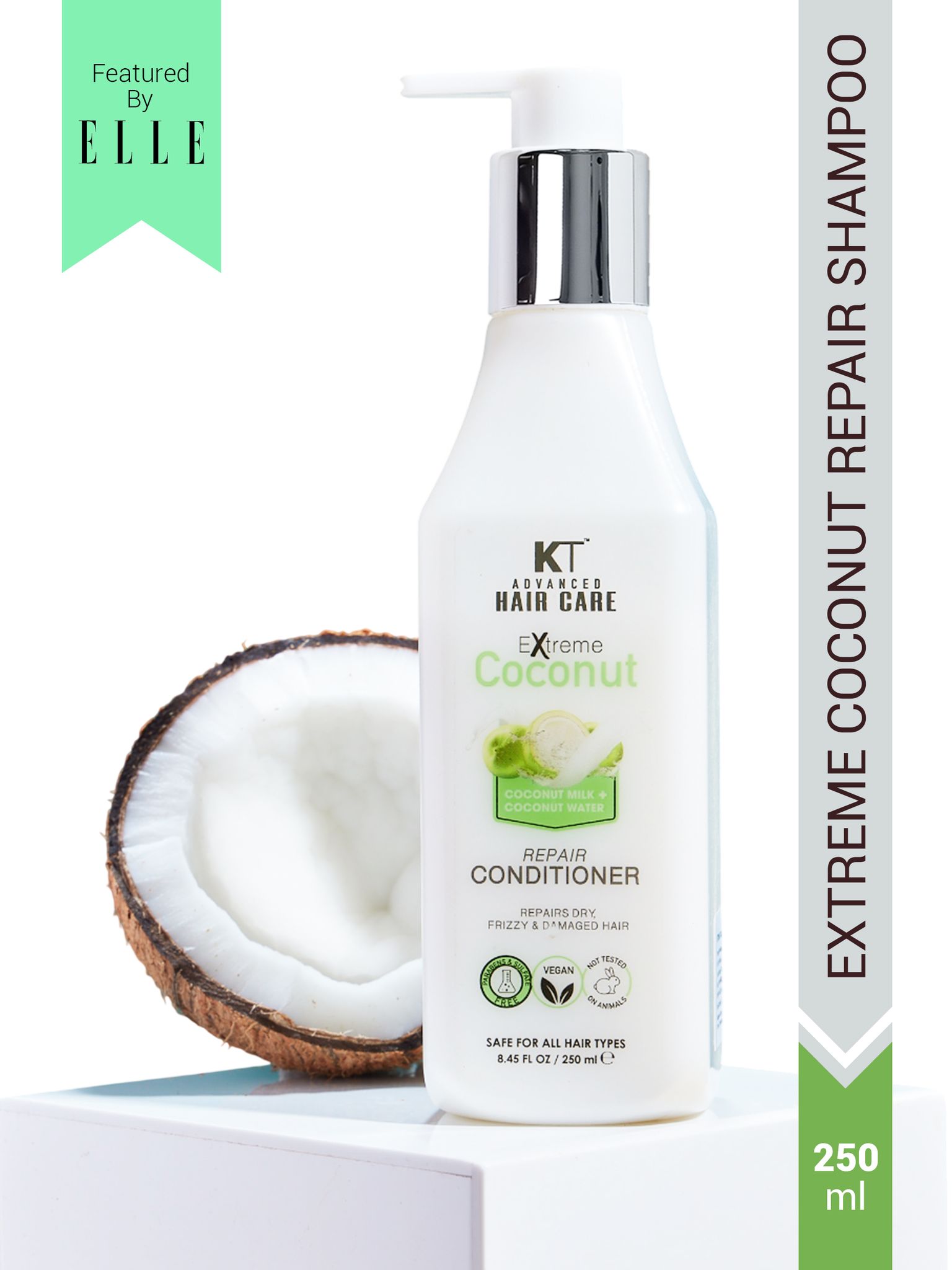 Extreme Coconut Repair Conditioner | With Coconut Milk & Water | Deep Repair & Hydration for Dry, Frizzy, Damaged Hair | Sulfate-Free, Paraben-Free | 250ml