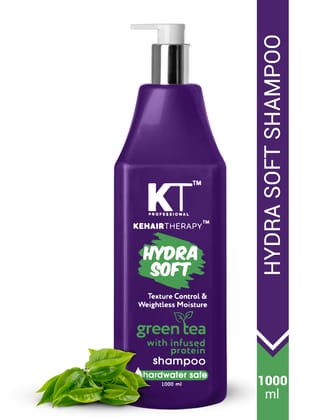 Hydra Soft Shampoo | Infused with Green Tea & Proteins | Texture Control, Weightless Moisture & Hard Water Protection | Sulfate-Free, Paraben-Free | 1000ml
