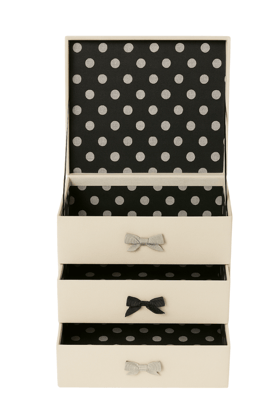 Elegant Fabric-Covered Three-Drawer Storage Organizer with Lid Elegant Fabric-Covered Three-Drawer Storage Organizer with Lid