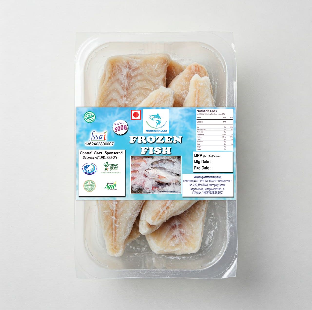 Narsaipalley Frozen Fish – 500g