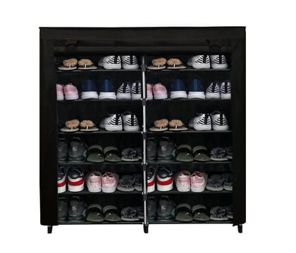 Philoshop 12 Layer Metal Shoe Rack with Cover | Heavy Duty Iron Frame | Large Capacity Shoe Organizer | Dustproof & Portable Shoe Stand for Home