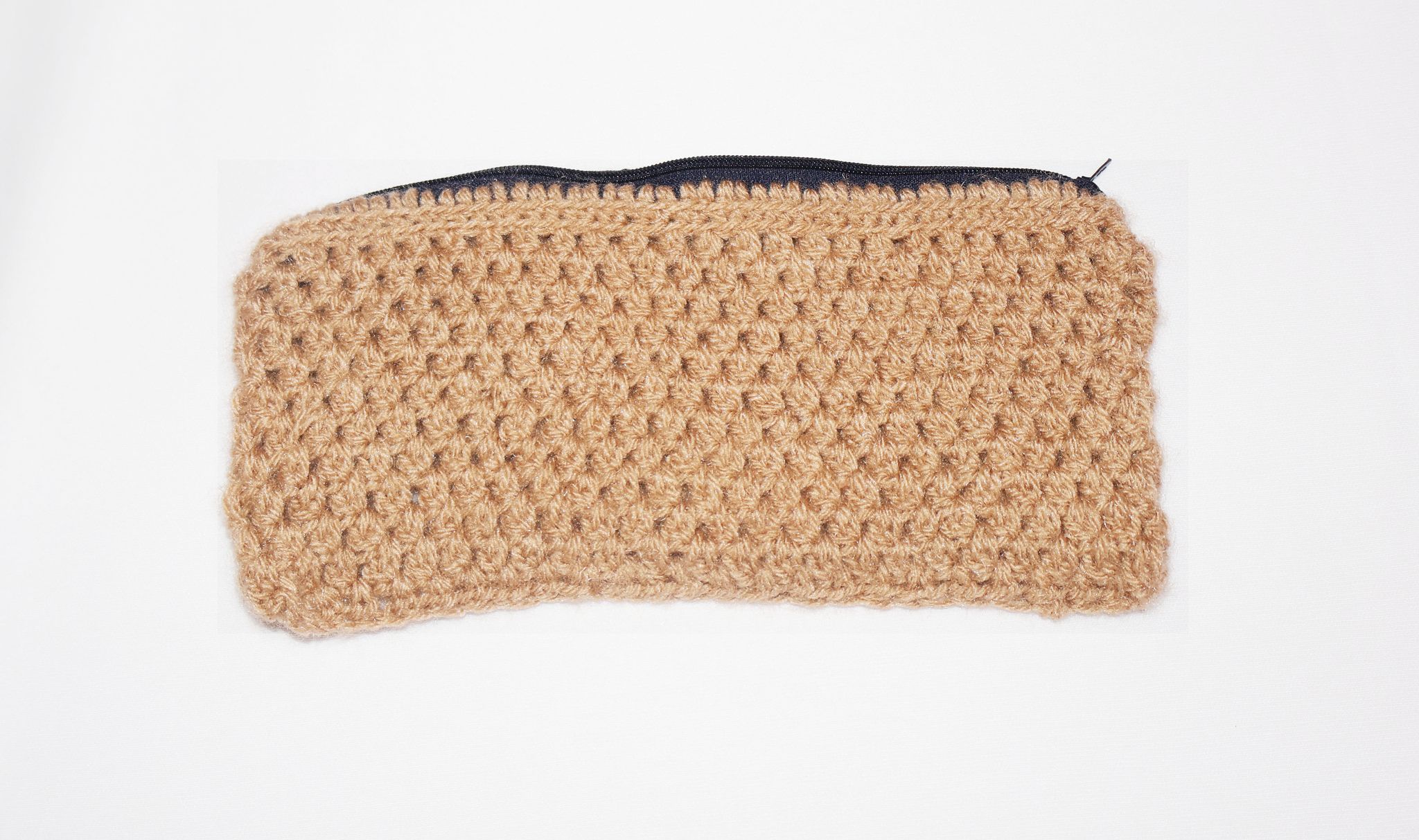 Handmade Crochet Pouch - Textured Cosmetic Bag