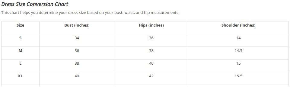 Size Guide Size Guide