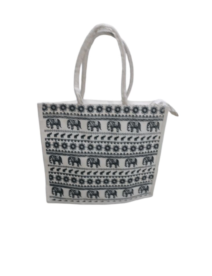 Elephant Print Tote Bag - Stylish and Functional