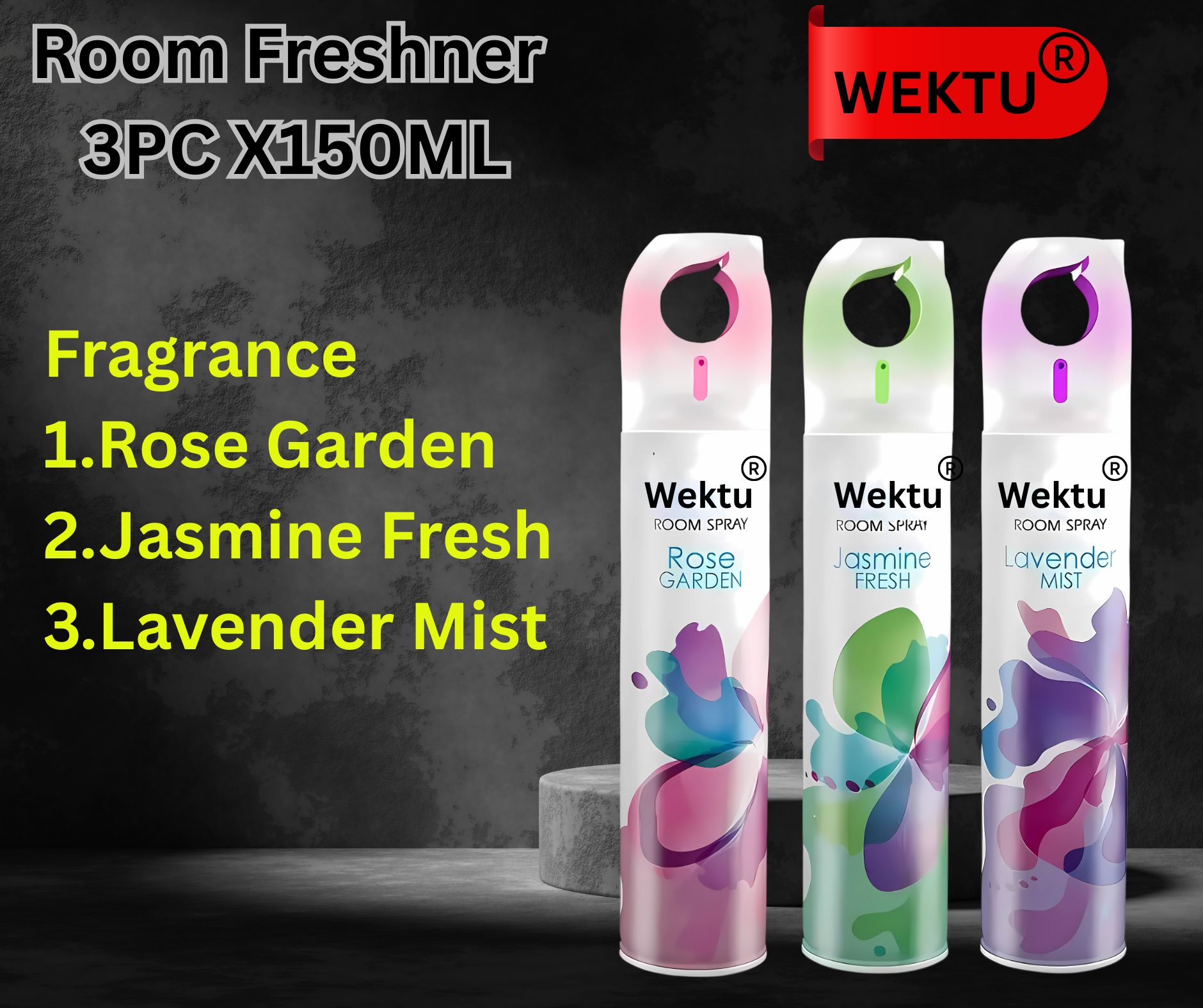 Wektu Room Air Freshner.Combo of 3