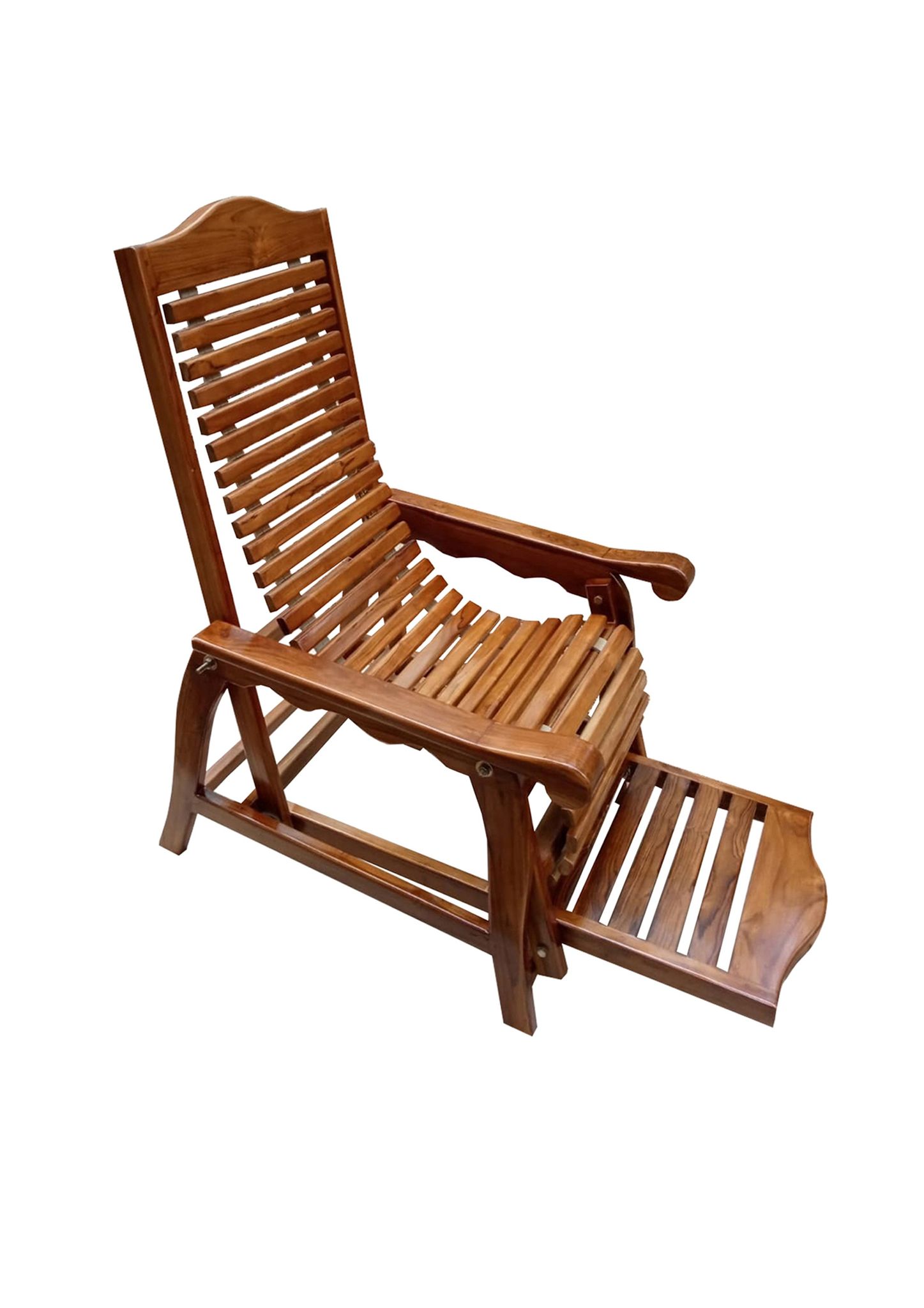 Wooden Recliner Chair with Footrest - Relaxation & Comfort