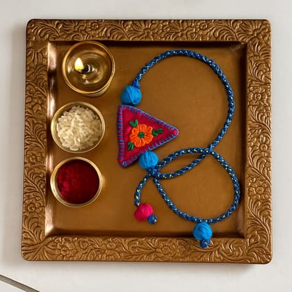 Handcrafted Designed Blue Rakhi