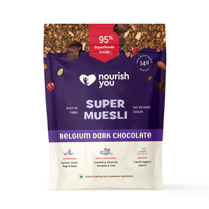 nourish you Super Muesli - Belgium Dark Chocolate