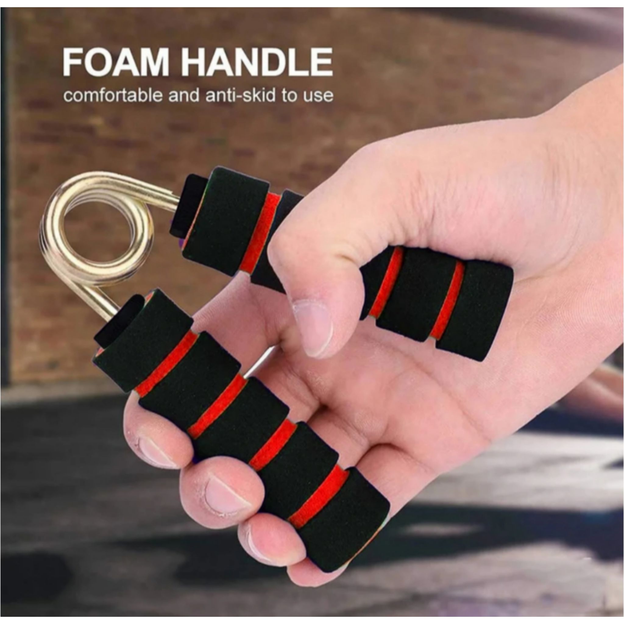 Qawvler Hand Gripper Strengthener Wrist,Finger & Forearm Exerciser Free Size Multicolor (Pack of 1)