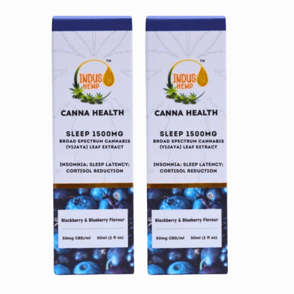 INDUS HEMP CANNA HEALTH CBD SLEEP 1500 MG | COMBO PACK OF 2 INDUS HEMP CANNA HEALTH CBD SLEEP 1500 MG | COMBO PACK OF 2