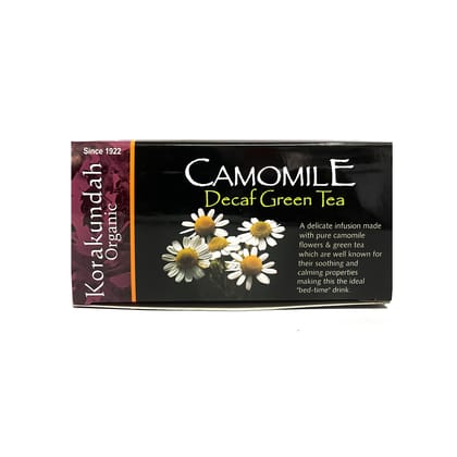 KORAKUNDAH Organic Camomile Decaf Green Tea  (25 Dip Bags)