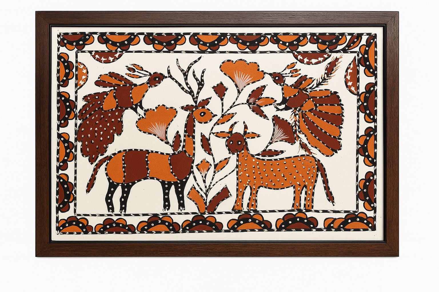 Tribal Harmony: Handcrafted Madhubani Wall Art