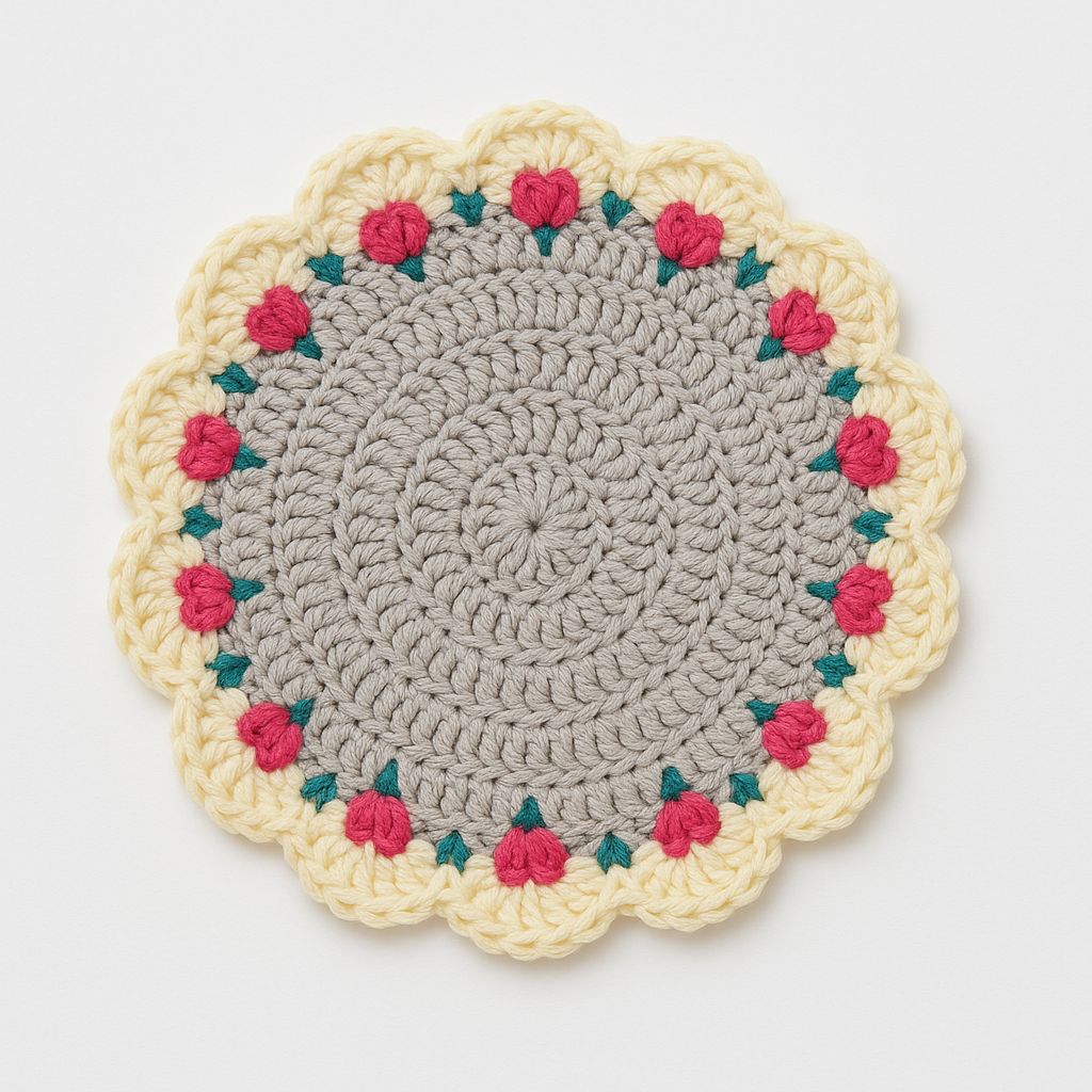 Handcrafted Rosette Bloom Table Centrepiece in Unwashed Cotton and Wool