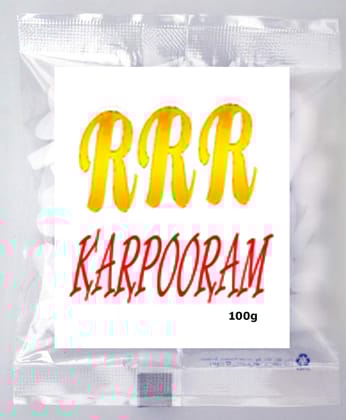 RRR Karpooram - Pure Camphor for Spiritual & Aromatic Uses (100g)