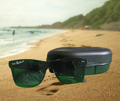 Wektu Modern Black Sunglasses - Ray-Ban P Design/1PC