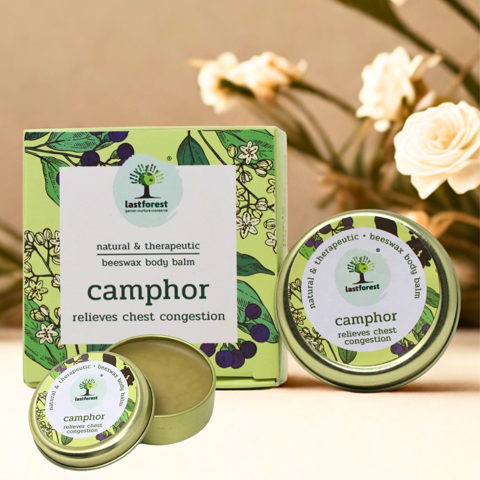 Therapeutic Beeswax Balm   Camphor (Heals Chest Congestions), 20g