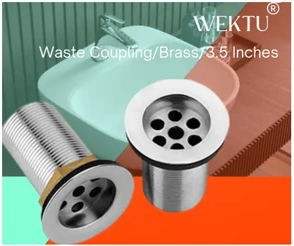 WEKTU Basin, Bathroom Sink, Kitchen Sink Stainless Steel Push Down Strainer (7 cm Set of 2)