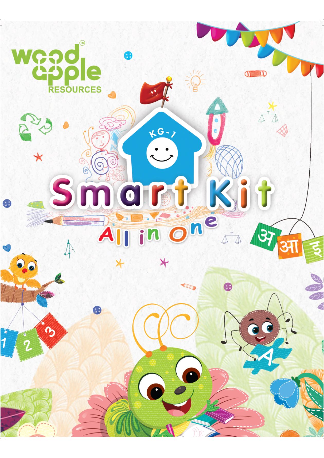 KG-1 Smart Kit | All-in-One Workbook for Ages 4-6 | NEP Aligned | English, Maths, Hindi & EVS Reading Book | Reading, Writing, Number Skills & Concept Learning