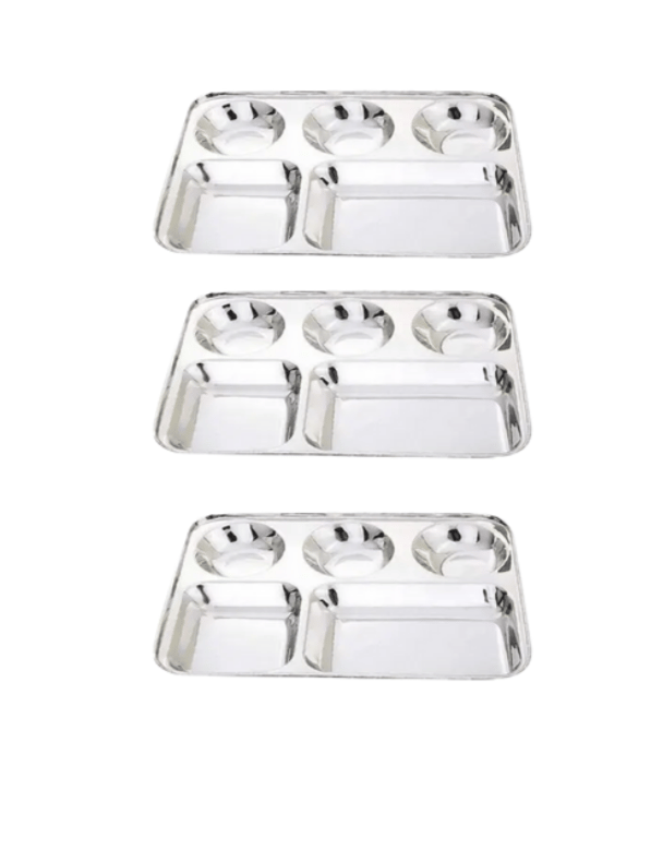 Wektu BHOJAN THAL/PLATE 3 PCS WITH HEAVY MIRROR POLISH Dinner Plate