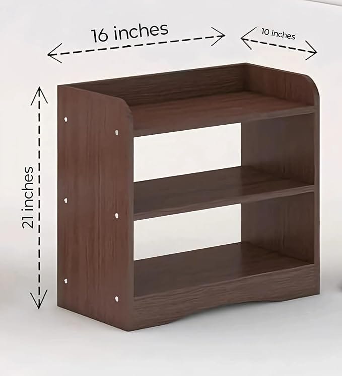 Wooden Organizer Stand Space Saving Storage Rack 2 Tier Shelf Furniture,Engineered Wood Shoe Cabinet Storage for Home/Shoe Rack,Shoe Organizer/Shoe Rack for Home