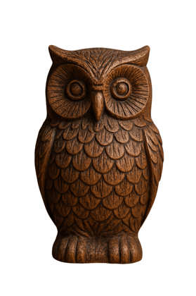 Wooden Owl Figurine - Decorative Owl Statue - Home Decor Wooden Owl Figurine - Decorative Owl Statue - Home Decor