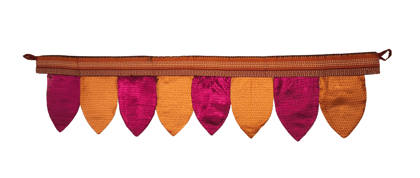 Traditional Khan Fabric Toran with Traditional Border. Bring home the spirit of Indian heritage—shop our Khan Fabric Torans today and transform your space with tradition, color, and joy.