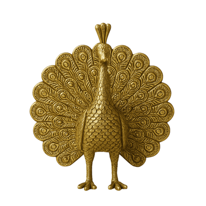 Golden Peacock Figurine - Decorative Showpiece for Home Decor Golden Peacock Figurine - Decorative Showpiece for Home Decor
