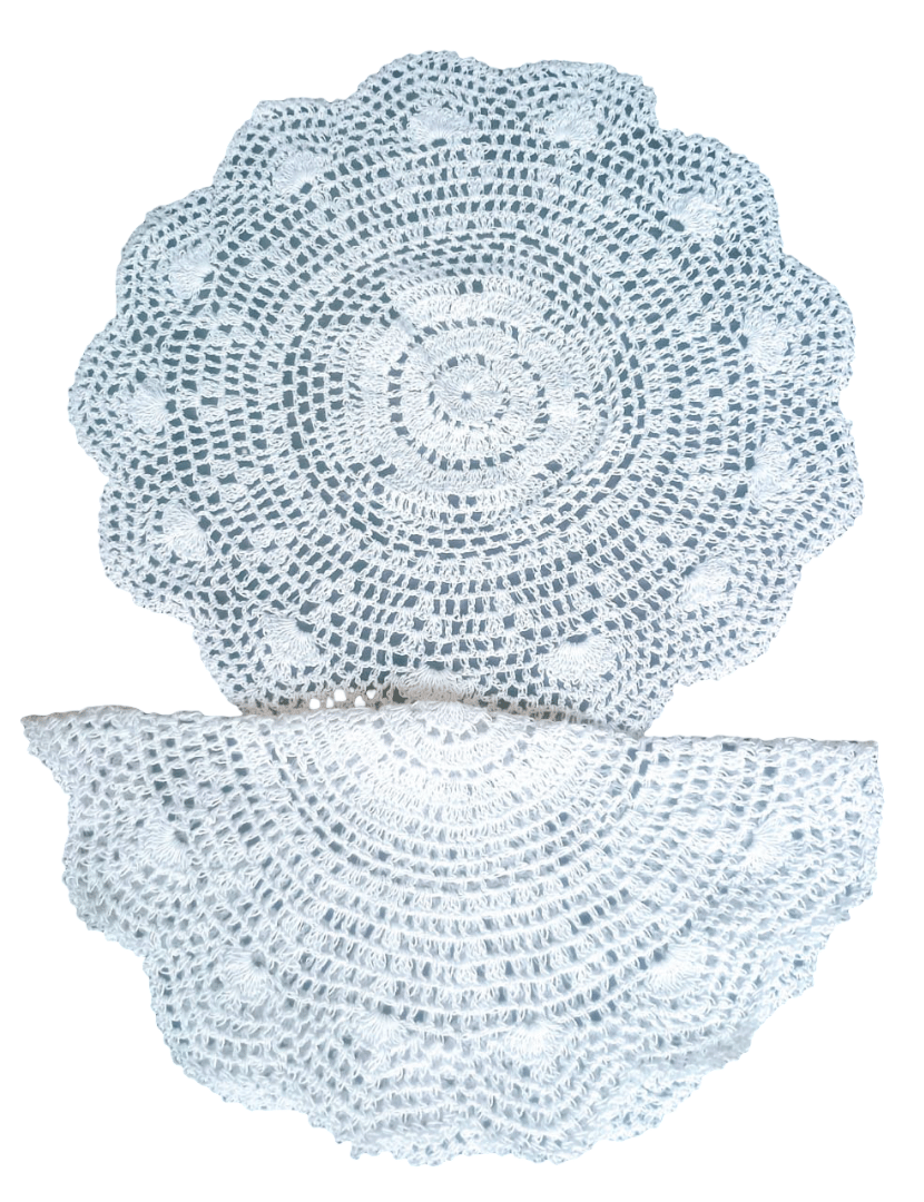Handmade Crochet Doilies - Set of 2