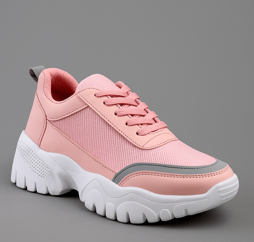 Latest Stylish Women’s Pink Casual Sneakers | Lightweight Sports Shoes for Girls | Comfortable Running, Walking, Gym & Daily Wear Footwear | Trendy & Durable Design for Everyday Use