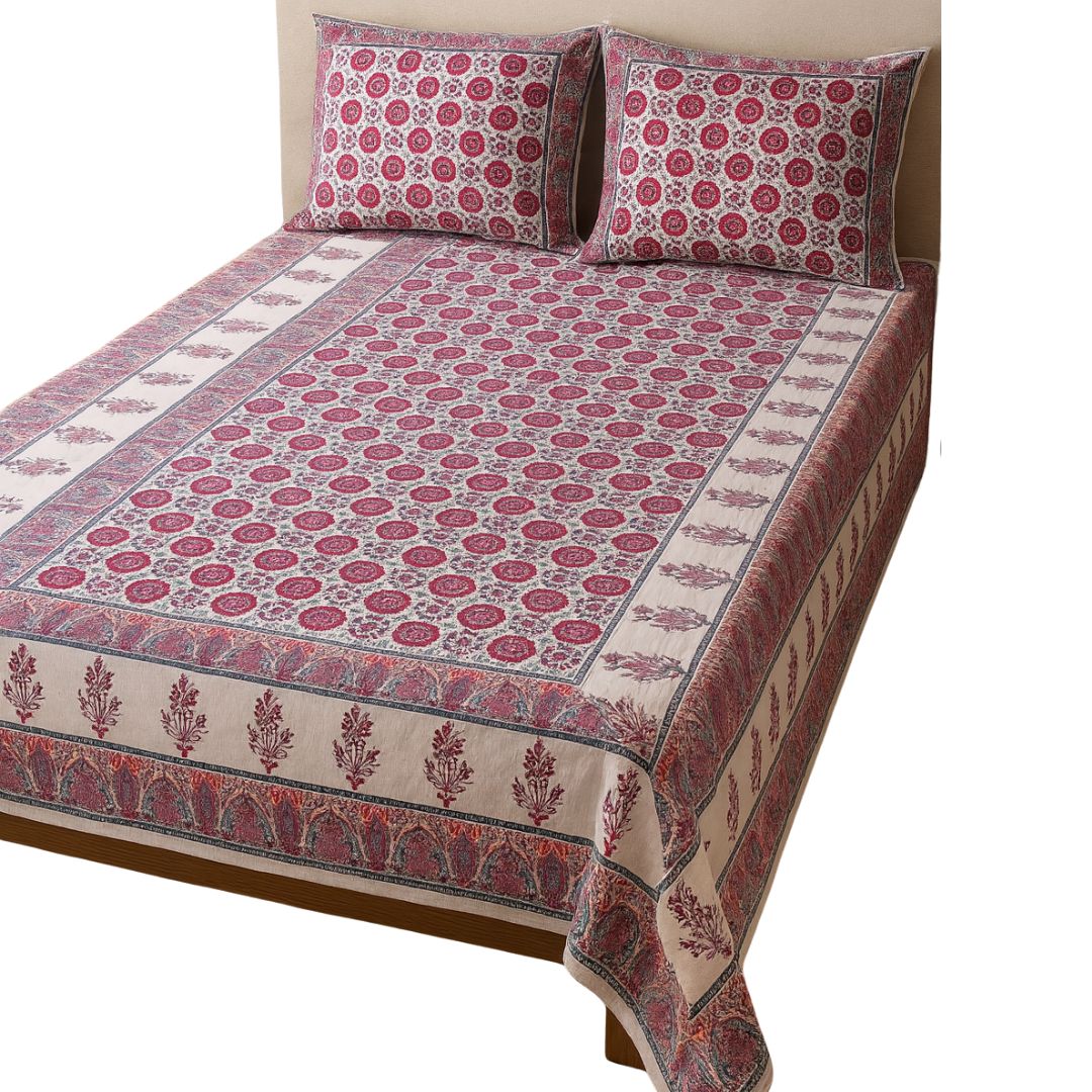 Calico Printed Bed Sheet