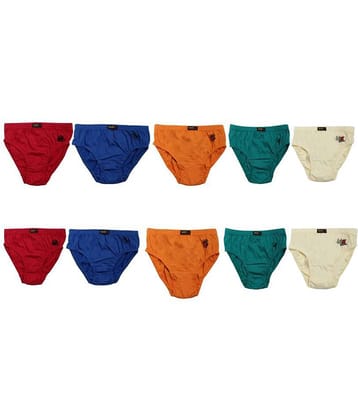 Kids Care Pack of 10 Boys Cotton Briefs ( Multi Color )