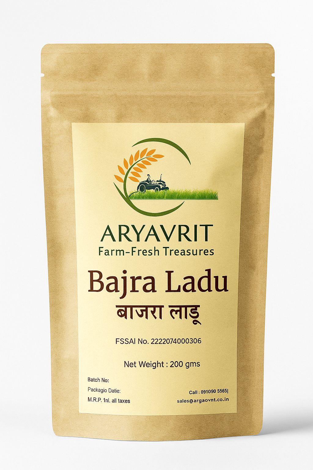 ARYAVRIT Bajra Ladu - Farm Fresh & Healthy Snack