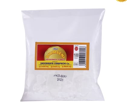 PNC-Pavitram Nature Care Best Camphor Bhimseni Flakes-100 Gm.Each Pack of 2