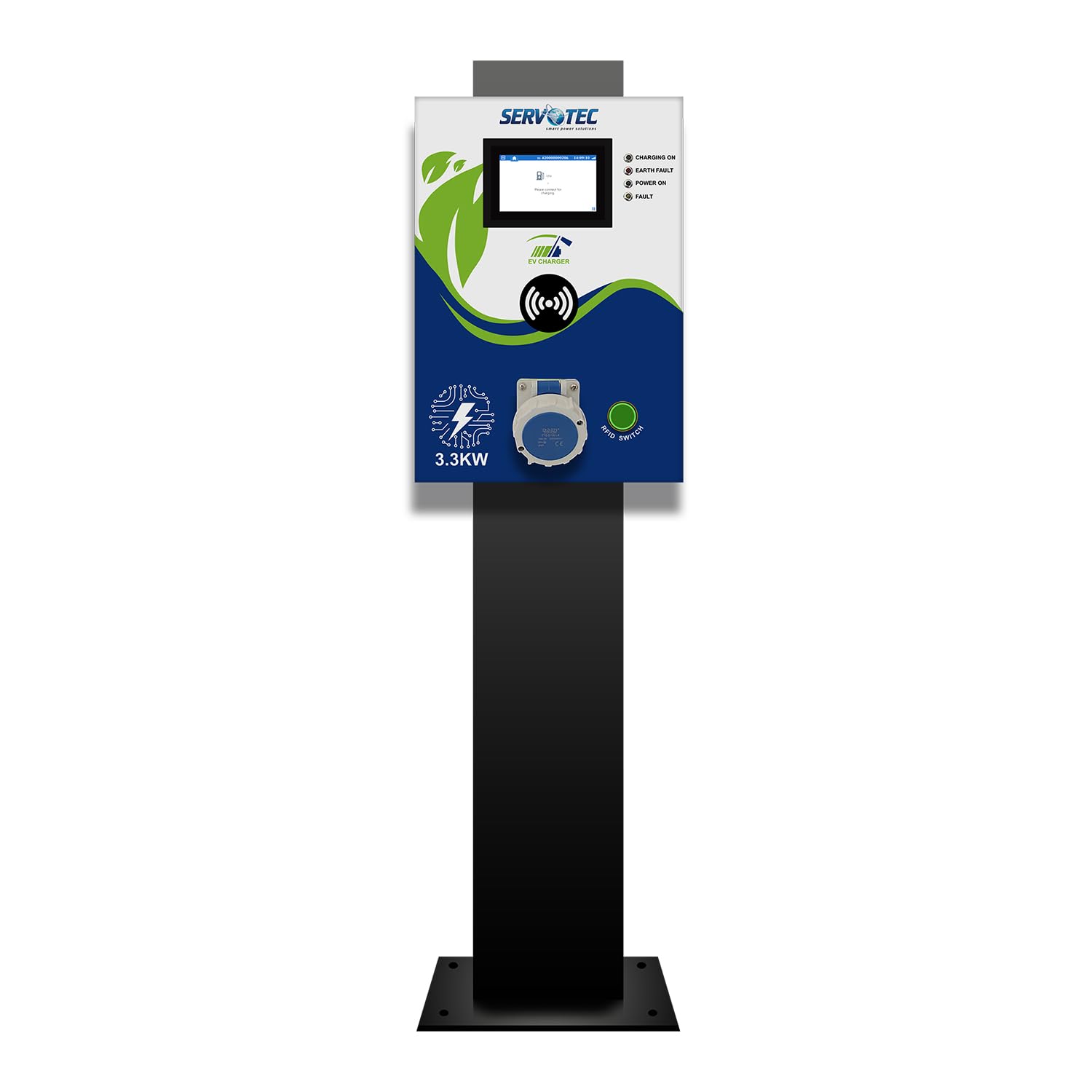 Servotech AC Charger 3.3kW Electric Vehicle Charger: Efficient and Fast Charging for Your EV | Indoor and Outdoor Use | Supports: Electric 2 Wheeler, 3 Wheeler, 4 Wheeler