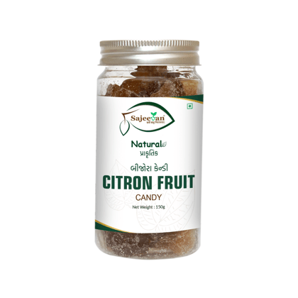 Natural Citron Candy | Mouth Freshener | Tangy Digestive Treat with Real Fruit | No Preservatives | Traditional Sweet Snack – 150g Jar