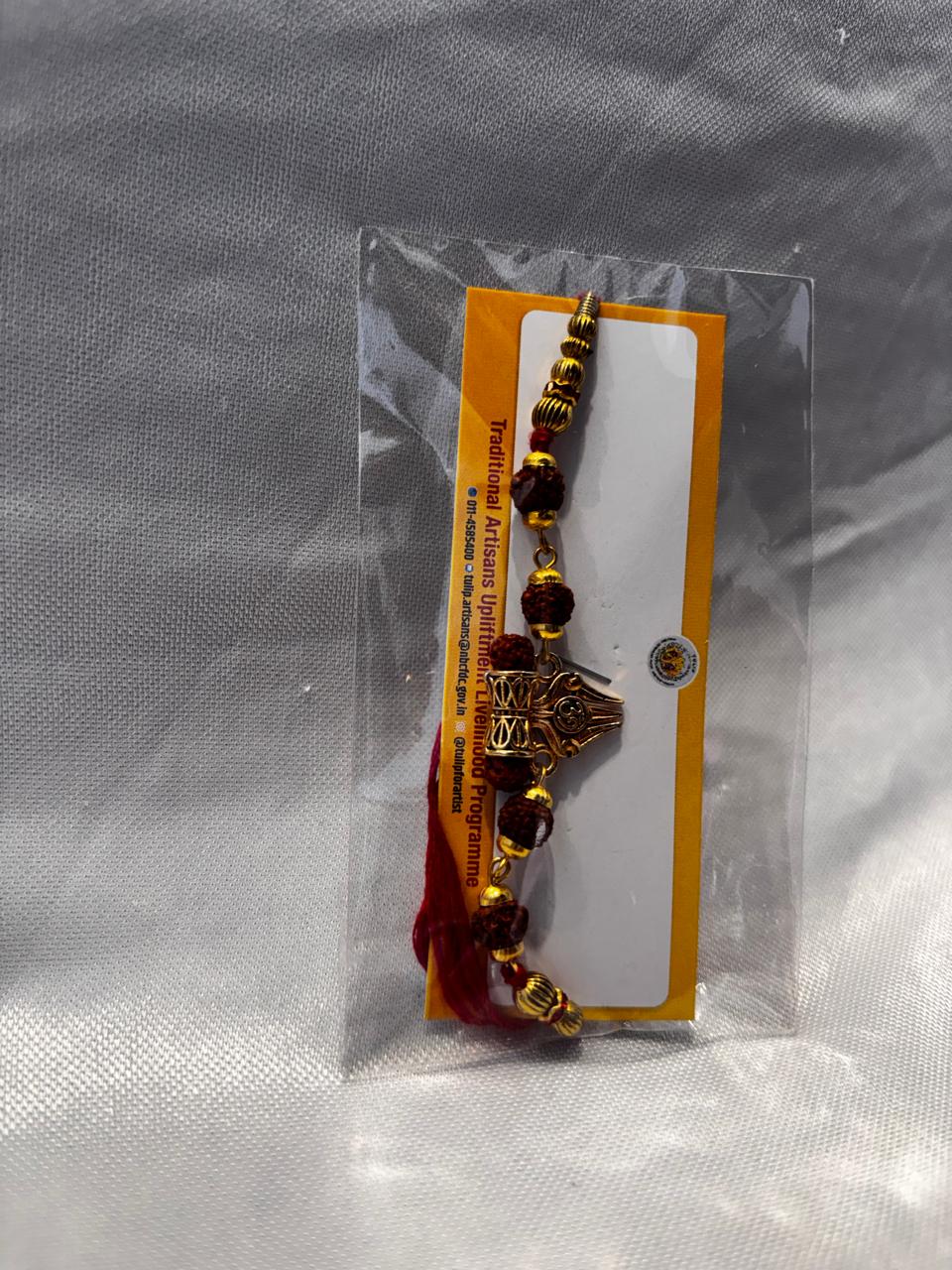 TULIP Rudraksha Rakhi with Divine Embellishments 1 PC