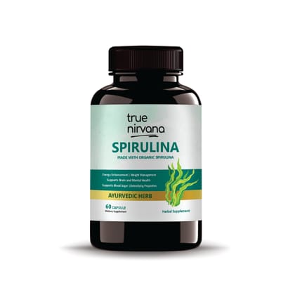 True Nirvana Spirulina Extract Veg Capsules Organic Superfood Supplement 60 Capsules True Nirvana Spirulina Extract Veg Capsules Organic Superfood Supplement 60 Capsules