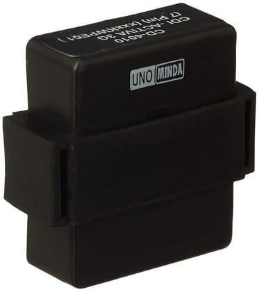 Uno Minda CD-4010 CDI- Black CASE, 4 PIN White & 3 PIN White Male COUPLERS for-Honda-ACTV 3G