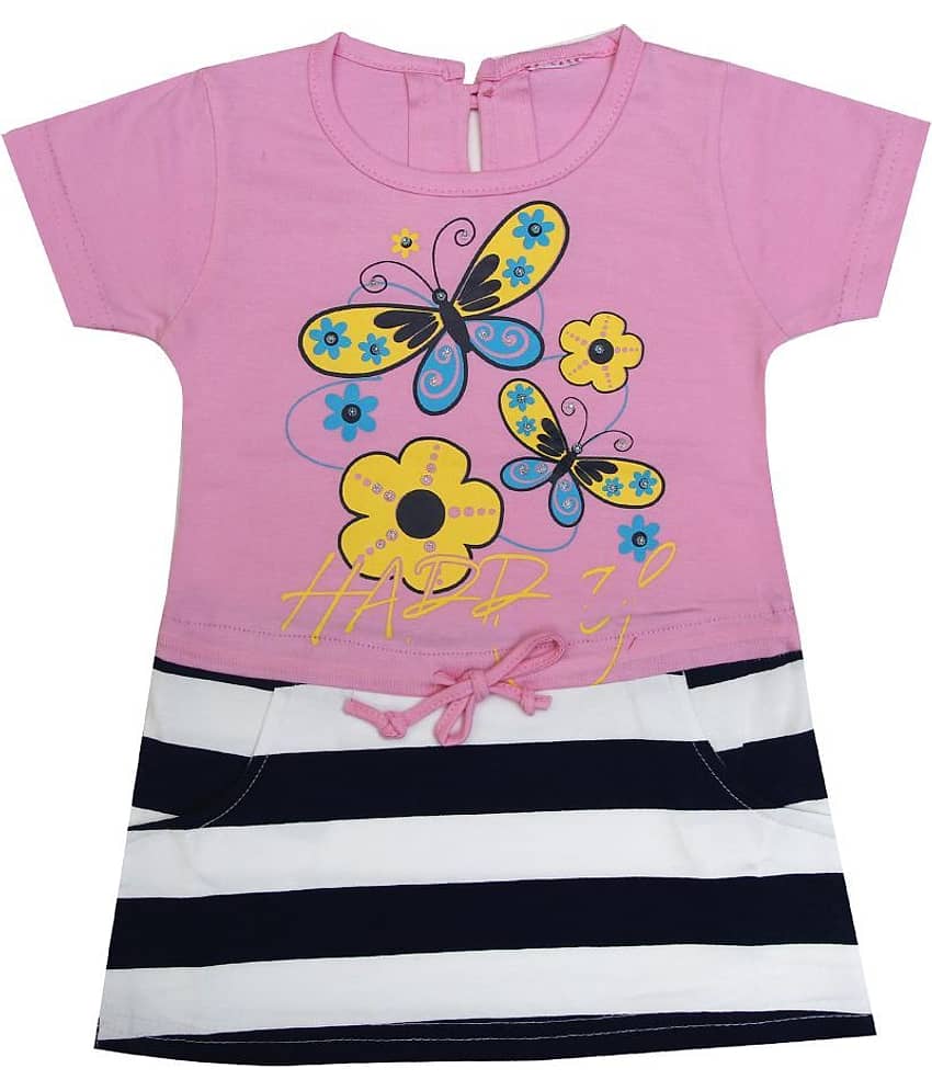 Zadmus 100% Cotton A-line For Girls ( , Pink )