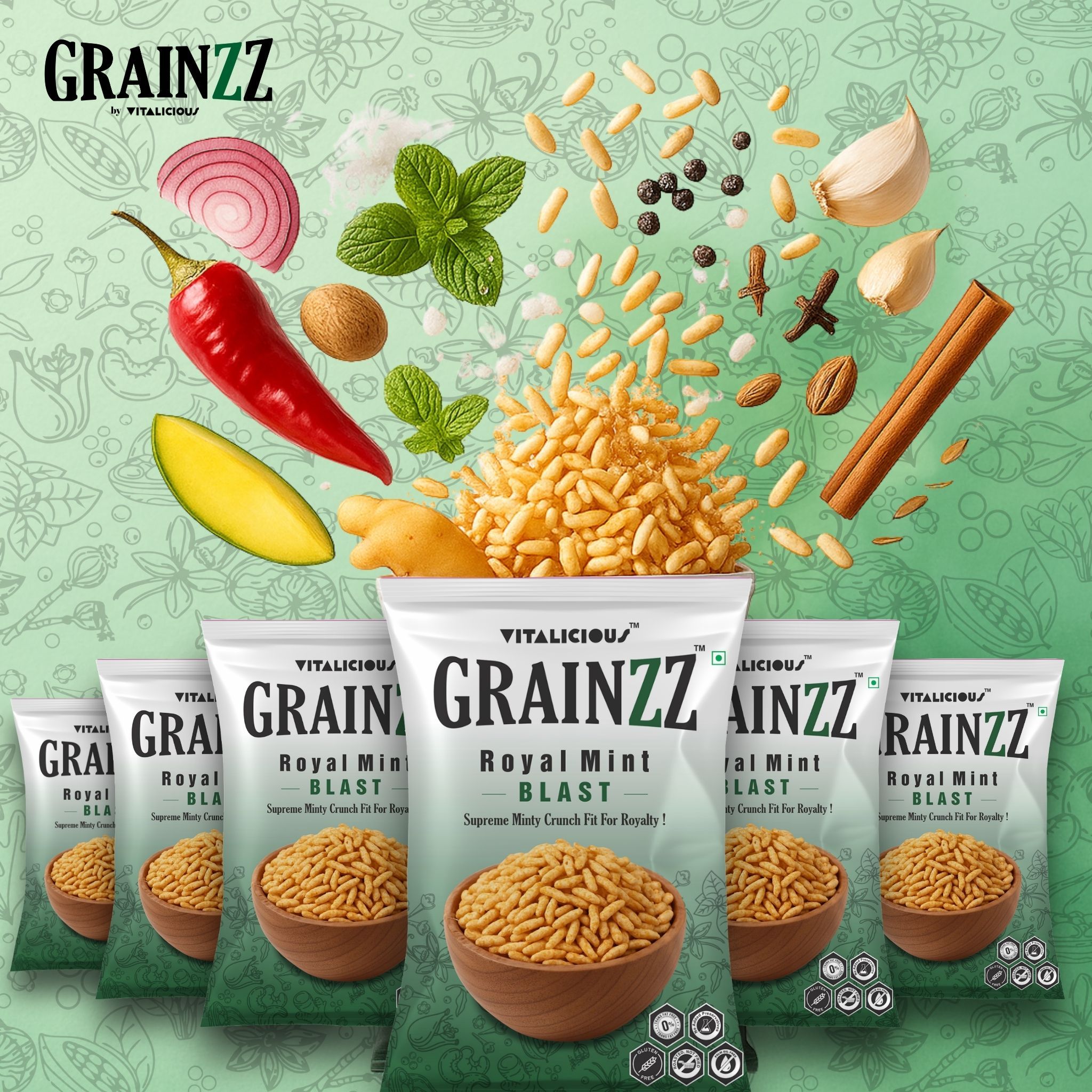 Grainzz - Royal Mint Blast (Pack of 6)