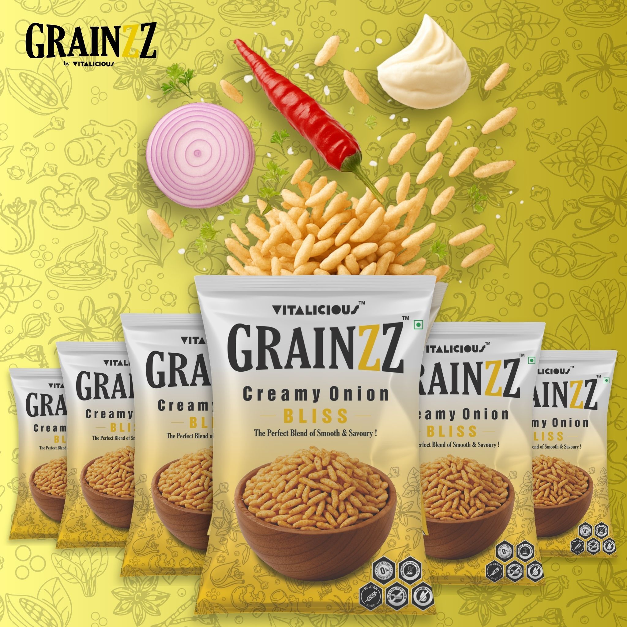 Grainzz - Creamy Onion Bliss (Pack of 6)