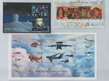 Shobhaphila's Indian Miniature Sheet Year Pack Stamps 2007 ( 11 Stamps)