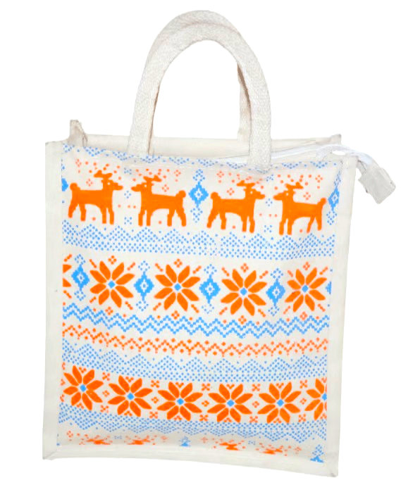 Christmas Reindeer Tote Bag - Holiday Shopping Bag