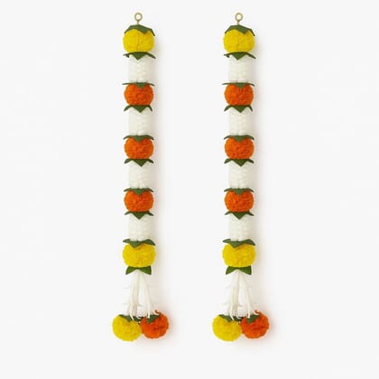 Wanna Party Pack of 2 Handmade Artificial Marigold Mogra Flowers Garland for Decoration Door Toran Genda Phool for Diwali, Janmashthami,Ganesh Chaturthi, Navratri ,Annaprashan Decor and other Festive Occassions (42"length) Wanna Party Pack of 2 Handmade Artificial Marigold Mogra Flowers Garland for Decoration Door Toran Genda Phool for Diwali, Janmashthami,Ganesh Chaturthi, Navratri ,Annaprashan Decor and other Festive Occassions (42"length)
